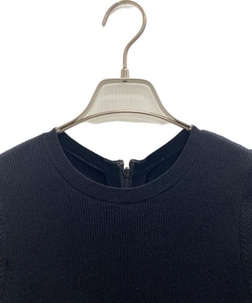 JUSGLITTY（ジャスグリッティー）JUSGLITTY (ジャスグリッティー) エンブロイダリーフラワードッキングワンピース ブラック×ベージュ サイズ:Sの古着・服飾アイテム