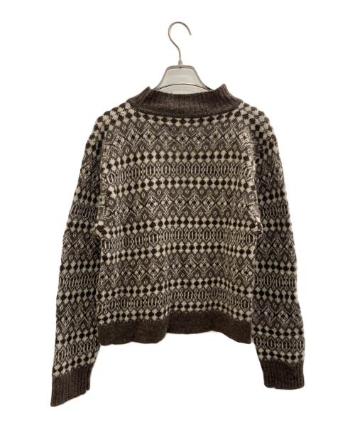 Black Sheep（ブラックシープ）Black Sheep (ブラックシープ) 厚手ニット ブラウン×ベージュ サイズ:Lの古着・服飾アイテム