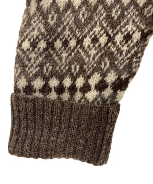 Black Sheep（ブラックシープ）Black Sheep (ブラックシープ) 厚手ニット ブラウン×ベージュ サイズ:Lの古着・服飾アイテム