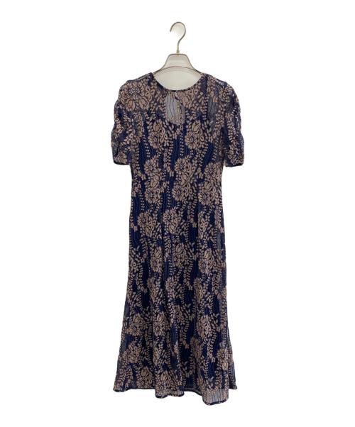 Kaene（カエン）Kaene (カエン) レースエプロンワンピース ネイビー×ベージュ サイズ:Sの古着・服飾アイテム