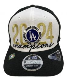New Era×ロサンゼルス・ドジャース（ニューエラ×ロサンゼルス・ドジャース）の古着「ワークキャップ」｜ブラック×ホワイト