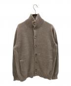 Zanoneザノーネ）の古着「CHIOTO 5ゲージ スタンドカラー カーディガン」｜TAUPE / ベージュ