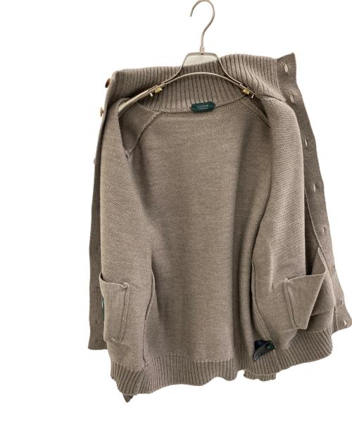 Zanone（ザノーネ）Zanone (ザノーネ) CHIOTO 5ゲージ スタンドカラー カーディガン TAUPE / ベージュ サイズ:52の古着・服飾アイテム