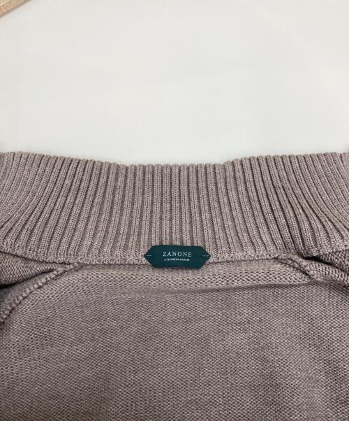Zanone（ザノーネ）Zanone (ザノーネ) CHIOTO 5ゲージ スタンドカラー カーディガン TAUPE / ベージュ サイズ:52の古着・服飾アイテム