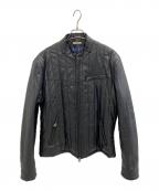 ARMANI JEANSアルマーニジーンズ）の古着「レザージャケット」｜ブラック