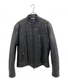 ARMANI JEANS（アルマーニジーンズ）の古着「レザージャケット」｜ブラック
