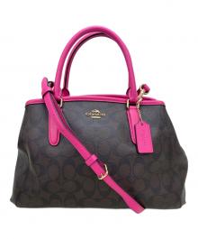 COACH（コーチ）の古着「スモールマーゴットキャリーオール」｜ブラウンピンク