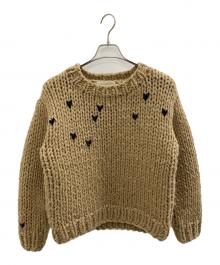 THE TOE（ザ・トゥー）の古着「Notting Hill Heart Knit」｜ブラウン