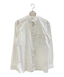 BURBERRY（バーバリー）の古着「刺繍エンブレムロングスリーブシャツ」｜ホワイト