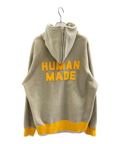 HUMAN MADE（ヒューマンメイド）HUMAN MADE (ヒューマンメイド) ハーフジップパーカー カーキ サイズ:XXLの古着・服飾アイテム