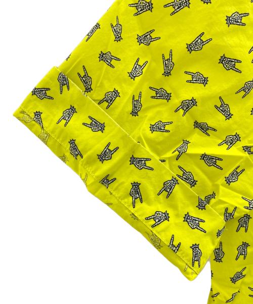 DIESEL（ディーゼル）DIESEL (ディーゼル) Acid Yellow Psych3 Short Sleeve Shirt イエロー サイズ:Mの古着・服飾アイテム