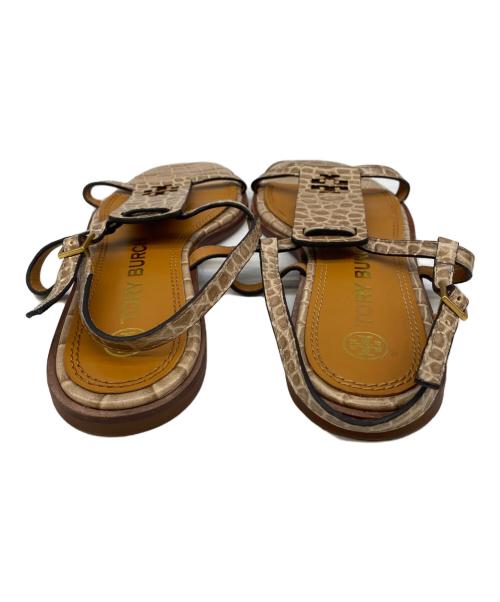 TORY BURCH（トリーバーチ）TORY BURCH (トリーバーチ) ジョージアレザーサンダル ブラウン サイズ:7 1/2Mの古着・服飾アイテム
