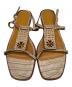 TORY BURCH (トリーバーチ) ジョージアレザーサンダル ブラウン サイズ:7 1/2M：12000円