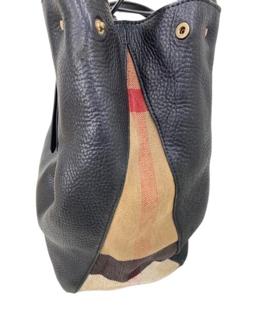 BURBERRY（バーバリー）BURBERRY (バーバリー) セミショルダーバッグ ブラックの古着・服飾アイテム