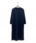 icBアイシービー）の古着「長袖ワンピース」｜ネイビー