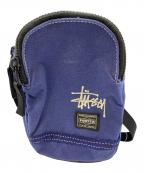 stussy×PORTERステューシー×ポーター）の古着「ミニショルダーバッグ」｜ブルー