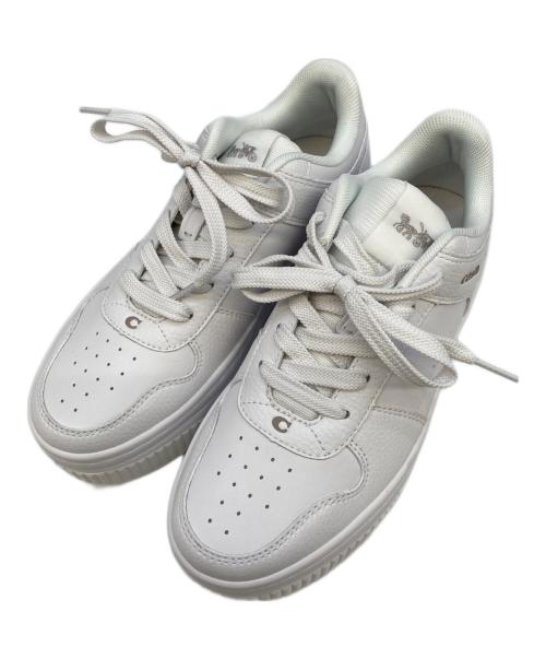 COACH（コーチ）COACH (コーチ) ハイカットスニーカー ホワイト サイズ:24の古着・服飾アイテム