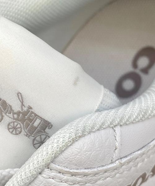 COACH（コーチ）COACH (コーチ) ハイカットスニーカー ホワイト サイズ:24の古着・服飾アイテム