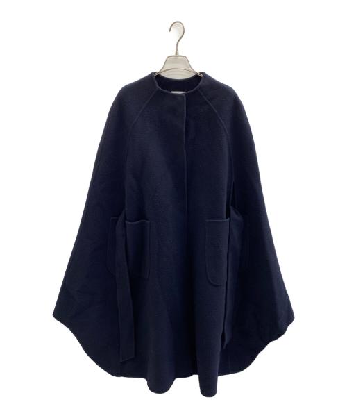 IENA LA BOUCLE（イエナ ラ ブークル）IENA LA BOUCLE (イエナ ラ ブークル) ダブルフェイスボートネックケープコート ネイビー サイズ:不明の古着・服飾アイテム