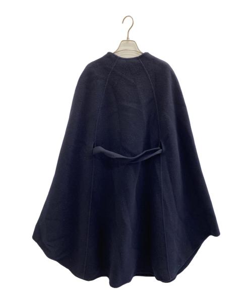 IENA LA BOUCLE（イエナ ラ ブークル）IENA LA BOUCLE (イエナ ラ ブークル) ダブルフェイスボートネックケープコート ネイビー サイズ:不明の古着・服飾アイテム