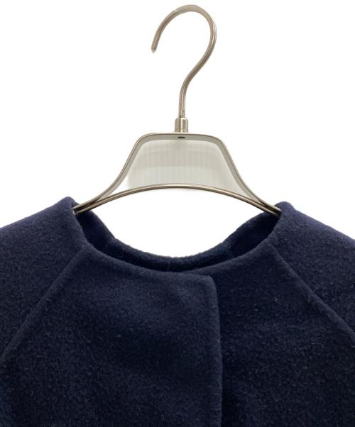 IENA LA BOUCLE（イエナ ラ ブークル）IENA LA BOUCLE (イエナ ラ ブークル) ダブルフェイスボートネックケープコート ネイビー サイズ:不明の古着・服飾アイテム