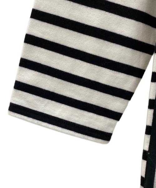 ASTRAET（アストラット）ASTRAET (アストラット) コットンボーダーZIPプルオーバー ホワイト×ブラック サイズ:Freeの古着・服飾アイテム