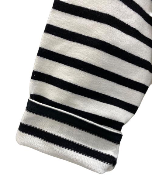 ASTRAET（アストラット）ASTRAET (アストラット) コットンボーダーZIPプルオーバー ホワイト×ブラック サイズ:Freeの古着・服飾アイテム