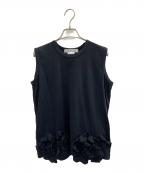 COMME des GARCONS COMME des GARCONSコムデギャルソン コムデギャルソン）の古着「フリルデザインタンクトップ」｜ブラック