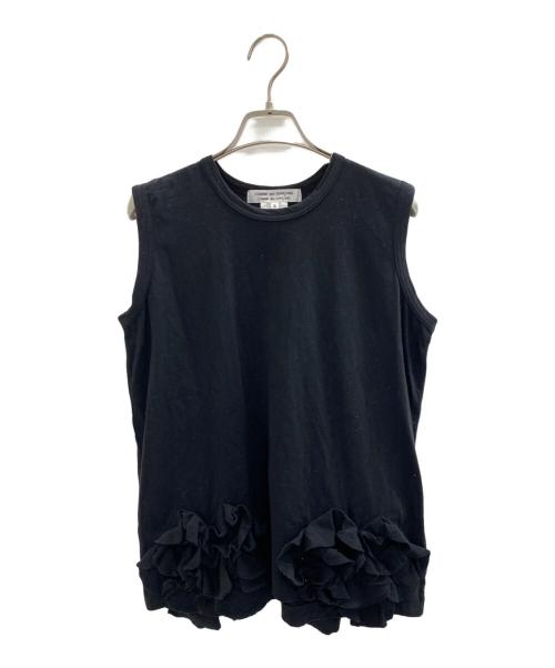 COMME des GARCONS COMME des GARCONS（コムデギャルソン コムデギャルソン）COMME des GARCONS COMME des GARCONS (コムデギャルソン コムデギャルソン) フリルデザインタンクトップ ブラック サイズ:Sの古着・服飾アイテム