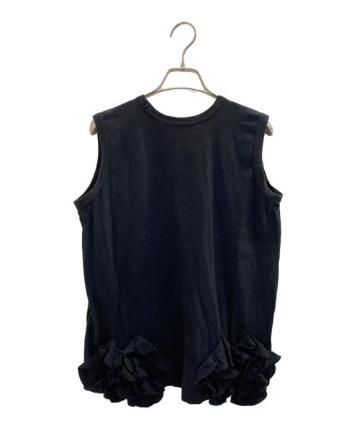 COMME des GARCONS COMME des GARCONS（コムデギャルソン コムデギャルソン）COMME des GARCONS COMME des GARCONS (コムデギャルソン コムデギャルソン) フリルデザインタンクトップ ブラック サイズ:Sの古着・服飾アイテム