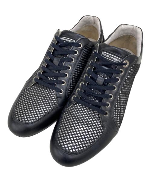 EMPORIO ARMANI（エンポリオ アルマーニ）EMPORIO ARMANI (エンポリオ アルマーニ) ローカットスニーカー ブラック サイズ:9の古着・服飾アイテム