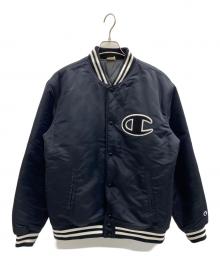 Champion（チャンピオン）の古着「スタジャン」｜ブラック