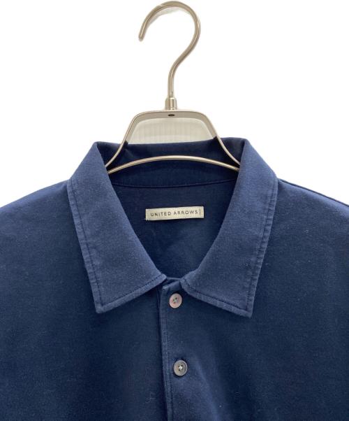 UNITED ARROWS（ユナイテッドアローズ）UNITED ARROWS (ユナイテッドアローズ) ポンチ ポロシャツ UA COZY ―抗菌防臭・接触冷感― ネイビー サイズ:Lの古着・服飾アイテム