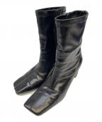 Ameriアメリ）の古着「UND SQUARE TOE SHORT BOOTS」｜ブラック