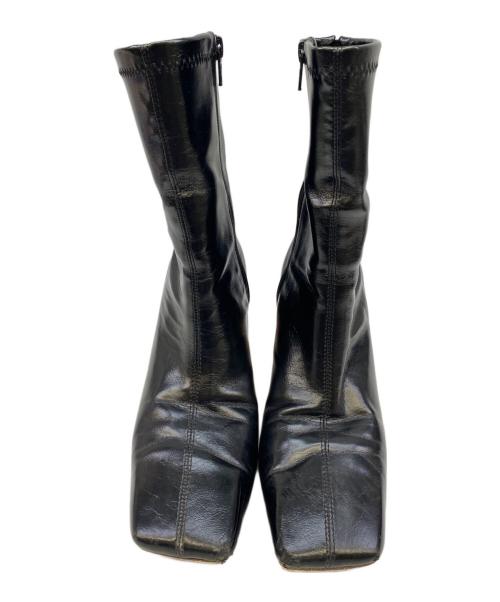 Ameri（アメリ）AMERI (アメリ) UND SQUARE TOE SHORT BOOTS ブラック サイズ:Mの古着・服飾アイテム