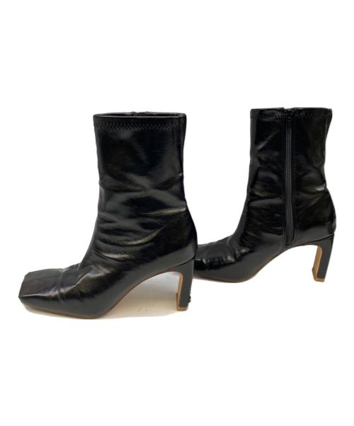 Ameri（アメリ）AMERI (アメリ) UND SQUARE TOE SHORT BOOTS ブラック サイズ:Mの古着・服飾アイテム