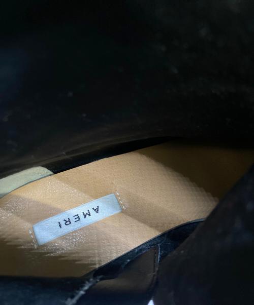 Ameri（アメリ）AMERI (アメリ) UND SQUARE TOE SHORT BOOTS ブラック サイズ:Mの古着・服飾アイテム