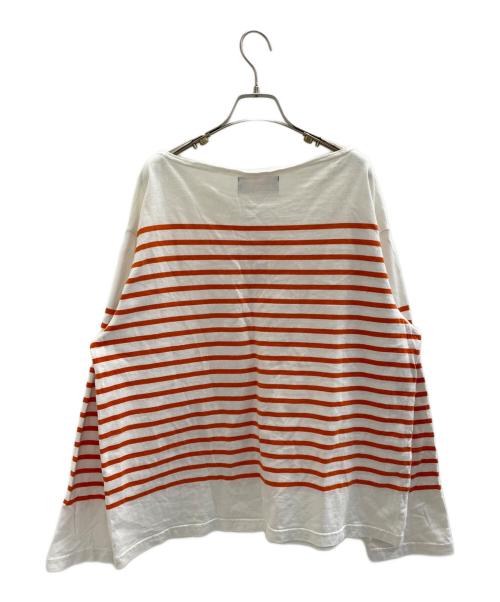 OUTIL（ウティ）OUTIL (ウティ) 長袖カットソー ホワイト×オレンジ サイズ:1の古着・服飾アイテム