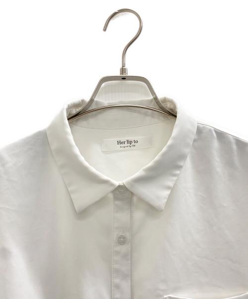 HER LIP TO（ハーリップトゥ）HER LIP TO (ハーリップトゥ) Comfort Oversized Shirt ホワイト サイズ:Freeの古着・服飾アイテム