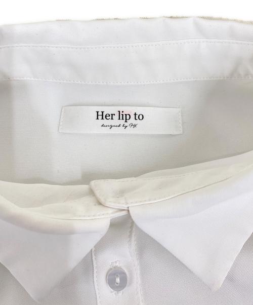 HER LIP TO（ハーリップトゥ）HER LIP TO (ハーリップトゥ) Comfort Oversized Shirt ホワイト サイズ:Freeの古着・服飾アイテム