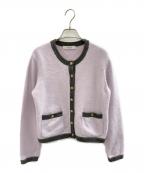 HER LIP TOハーリップトゥ）の古着「Annelise Knit Cardigan」｜ピンク×グレー