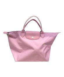 LONGCHAMP（ロンシャン）の古着「舟形トートバッグ」｜ピンク