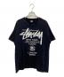stussy（ステューシー）の古着「ワールドツアーロゴTee」｜ブラック