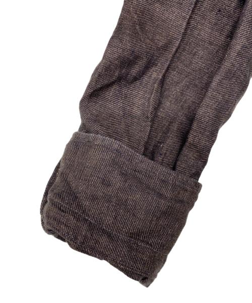 MARIA SANTANGELO（マリア サンタンジェロ）MARIA SANTANGELO (マリア サンタンジェロ) 長袖オープンカラーシャツ ブラウン サイズ:Lの古着・服飾アイテム