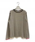 BATEAUX DE SHIPSバトー ドゥ シップス）の古着「ロングスリーブカットソー」｜アイボリー×ブラック