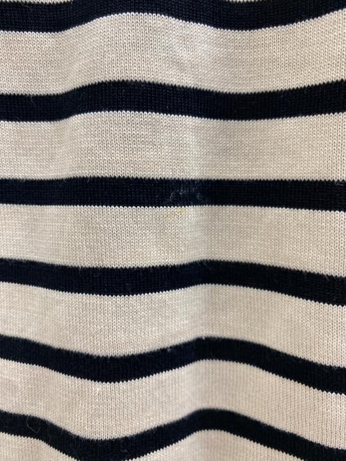 BATEAUX DE SHIPS（バトー ドゥ シップス）BATEAUX DE SHIPS (バトー ドゥ シップス) ロングスリーブカットソー アイボリー×ブラック サイズ:Lの古着・服飾アイテム