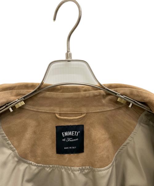 EMMETI（エンメティ）EMMETI (エンメティ) スェードユーティリティジャケット ブラウン サイズ:52の古着・服飾アイテム