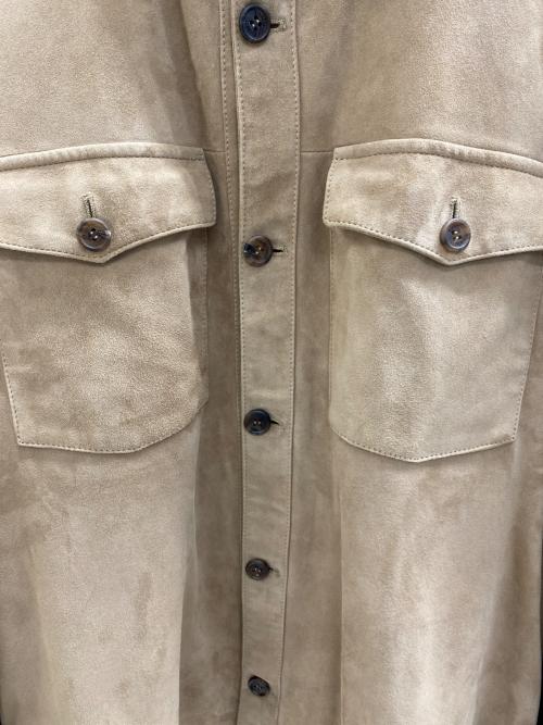 EMMETI（エンメティ）EMMETI (エンメティ) スェードユーティリティジャケット ブラウン サイズ:52の古着・服飾アイテム