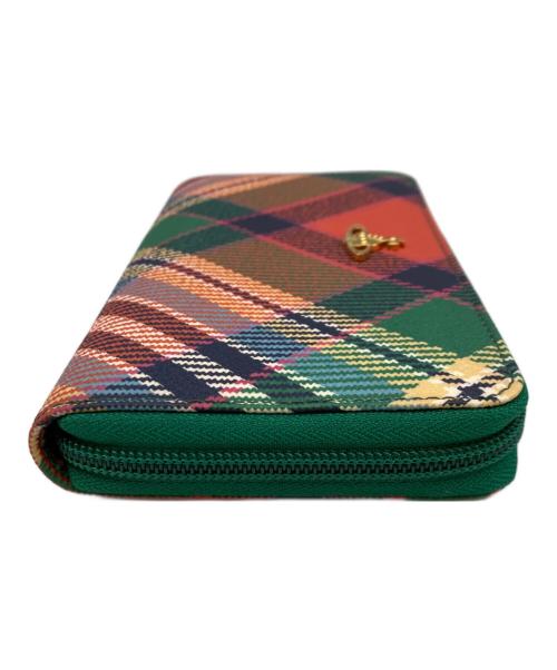 Vivienne Westwood（ヴィヴィアンウエストウッド）Vivienne Westwood (ヴィヴィアンウエストウッド) 長財布 グリーン×ピンクの古着・服飾アイテム