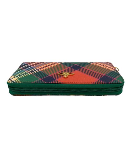 Vivienne Westwood（ヴィヴィアンウエストウッド）Vivienne Westwood (ヴィヴィアンウエストウッド) 長財布 グリーン×ピンクの古着・服飾アイテム